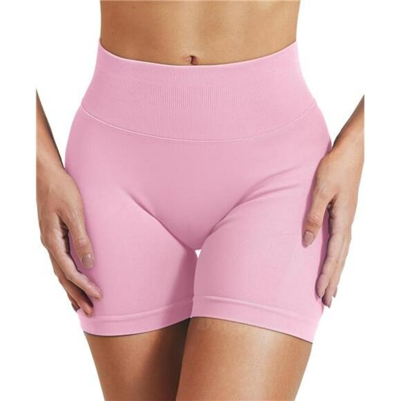 VOYJOY Scrunch Butt Workout Shorts Women Seamless Booty Biker Gym Tummy Control - Picture 5 of 6